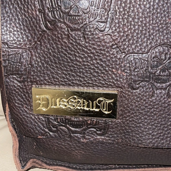 Auth Dussault, KISS-Gene Simmons UNISEX Leather Limited.Ed,Vintage Messenger Bag - Picture 9 of 11